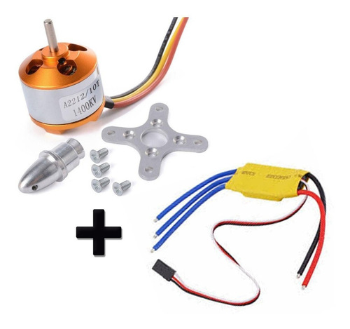 Motor Brushless 1400kv A2212 + Control Velocidad 30a Drone