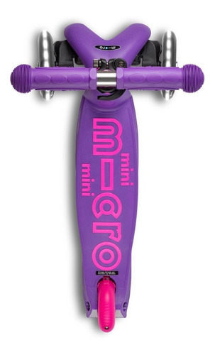 Devil's Skate Scooter Mini Micro Deluxe LED cor roxa e rosa