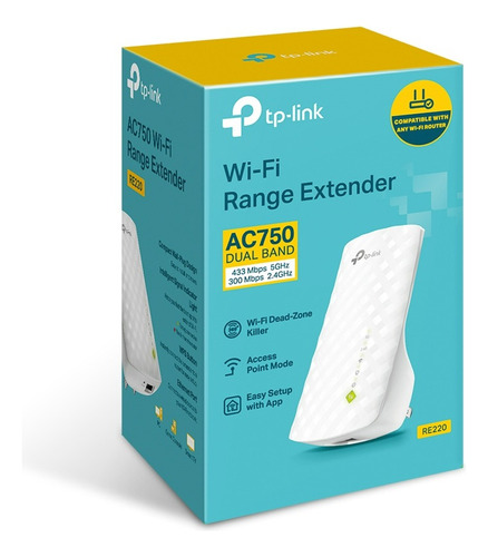 Repetidora Extensor De Rango Wifi Tp Link Dual Band Ac750