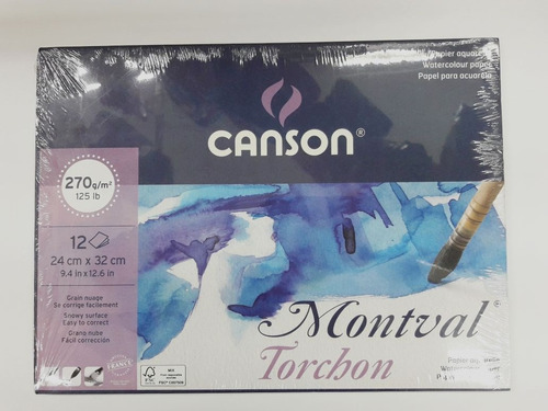 Block Canson Montval Torchon 12 Hojas 24x32cm Distrib. Lv