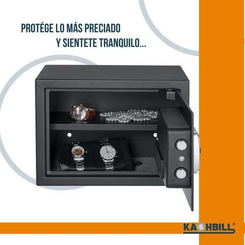 Caja Fuerte Digital Grande Mod. Cf04 Kashbill Color Negro