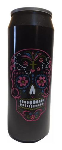 Vaso Gigante Cilindro Vacío Lata Diseño Calavera De 2 Litros