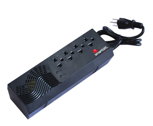 Imagen 6 de 10 de Regulador De Energía Smartbitt Prot Descargas 4 Cont 1200va Color Negro
