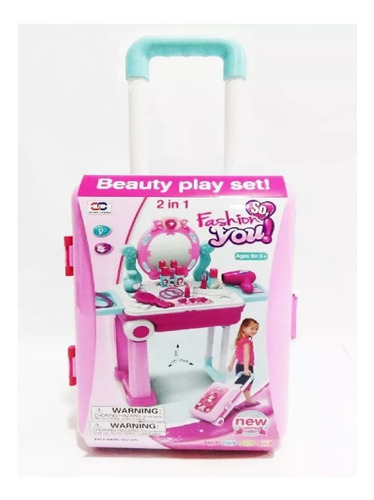 Set De Mesa Maleta Tocador Para Niña Con Espejo