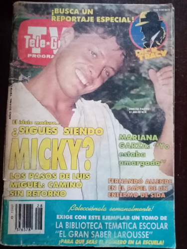 Luis Miguel Revista Tele-guia Mariana Garza Año-1990