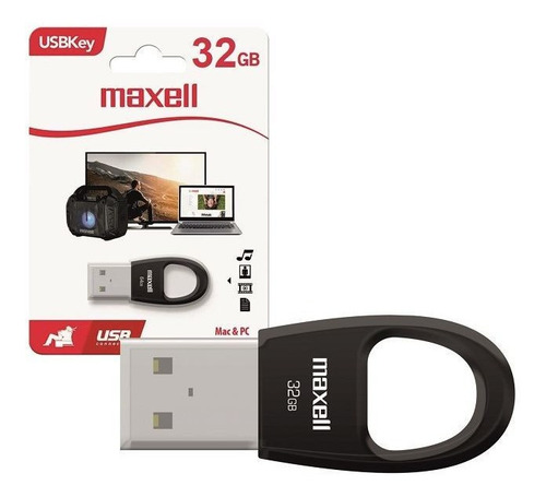 Imagen 1 de 1 de Pendrive Maxell Usbkey Black 32 Gb