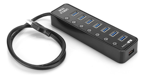 Divisor De Carga Rápida Usb 3.0 Smart 2a De 7 Puertos Para P