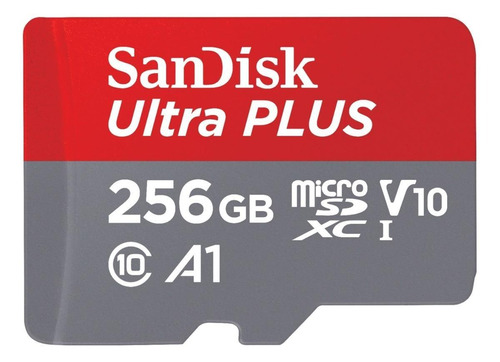 Tarjeta de memoria SanDisk SDSQUSI-256G-ANCMA  Ultra Plus con adaptador SD 256GB