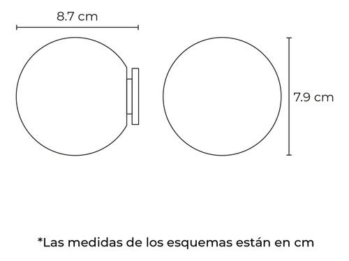 Luminaria Led Esférica Para Muro O Techo Luz Cálida 3000 K Sphere Illux Dl-5903.b30