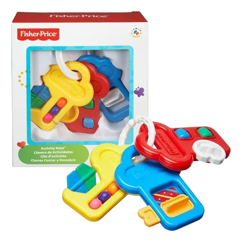 Mordedor Chocalho Fisher Price Chaves De Atividades 3 Meses