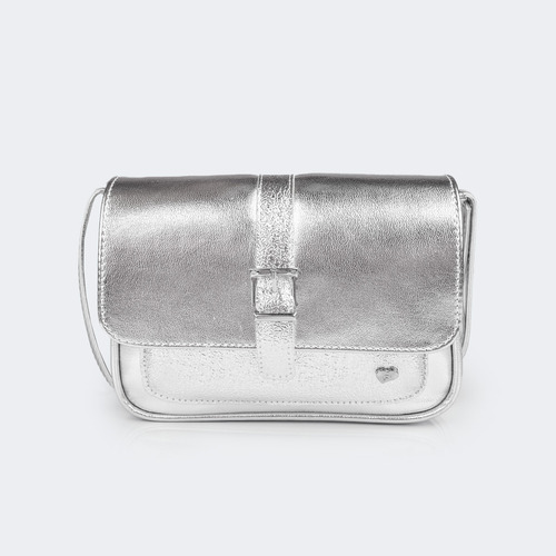 Bolsa Infantil Clássica Fivela Imã Pampili Cor Prata