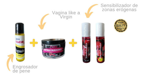 Engrosador + Estrechador Vaginal +  Sensibilizador De Pezone