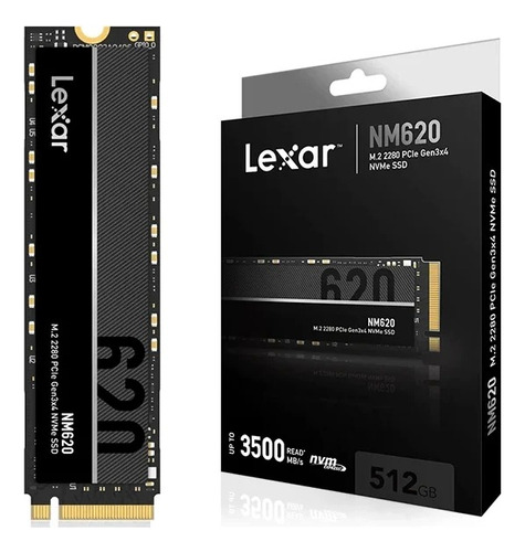 Disco Sólido Ssd Lexar Nm620 512gb M.2 Nvme 2280 Pcie Negro