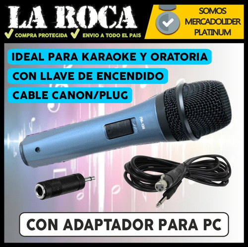 Imagen 4 de 10 de Combo Microfono Profesional Pie De Microfono Con Funda Envio