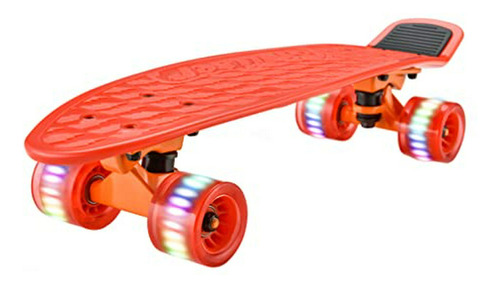 Skateboard Mini Cruiser 6'' Completo Con Luces Le