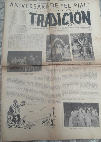 Diario Revista Año 1956 * Tradicion * Raro N° 15 Pial Folklo