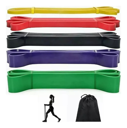 .set 5 Ligas De Resistencia Crossfit - Elásticas Pull Ups.