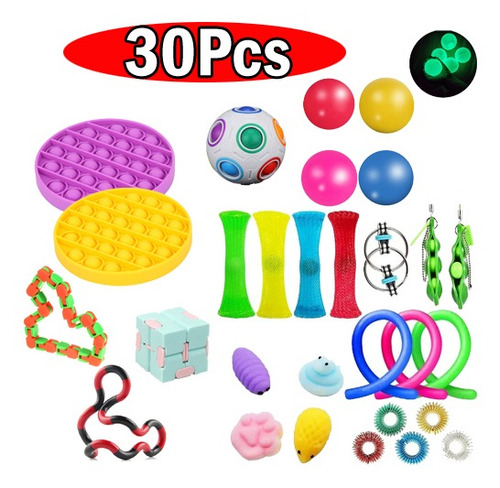 Conjunto De Brinquedos Sensoriais Fidget De 30 Peças Para Al