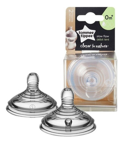 Tetinas Tommee Tippee Natural +0 Mes Flujo Lento X2