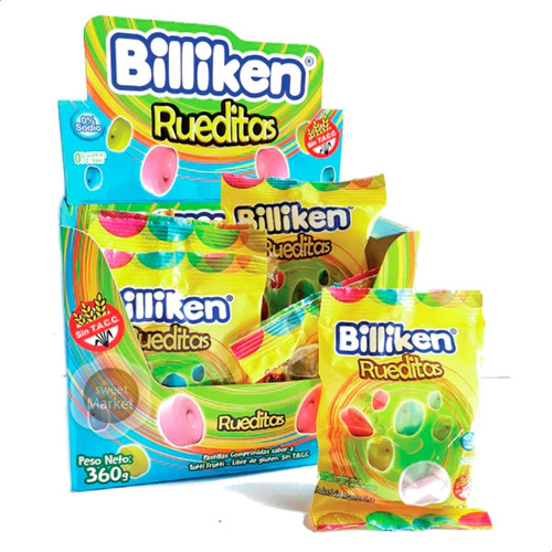 Rueditas Billiken de 12 unidades