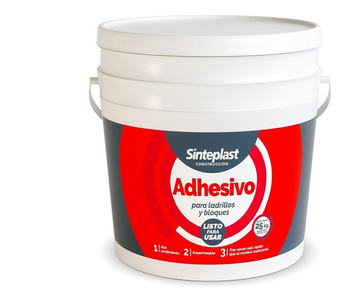 Adhesivo Listo Para Ladrillos Y Bloques 25kg Sinteplast Indu