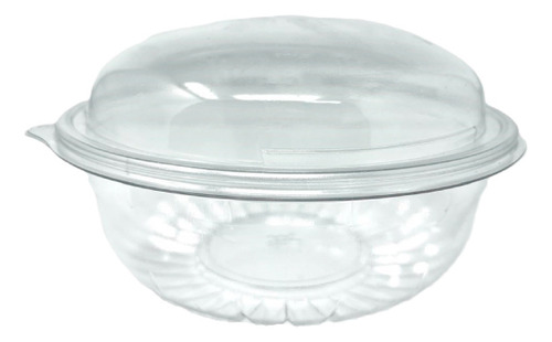 Ensaladera Con Tapa Domo 24 Oz Pet Reciclable Wow 50 Jgs Color Blanco