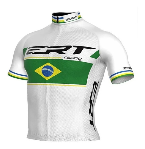 Imagem 1 de 4 de Camisa Ciclismo Ert Elite Campeão Brasileiro Branca