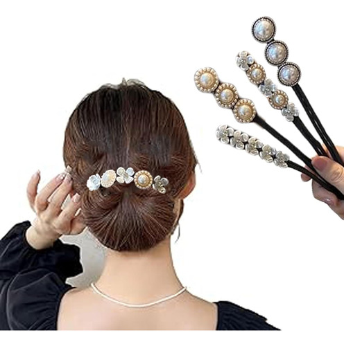 Máquina Para Hacer Moños Con Flores Brillantes, 4 Unidades,