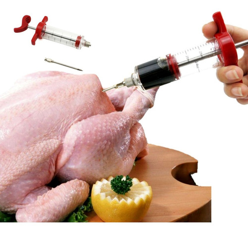 Imagen 2 de 7 de Jeringa Gastronómica C/ Aguja De Acero Hogar Cocina 30 Ml