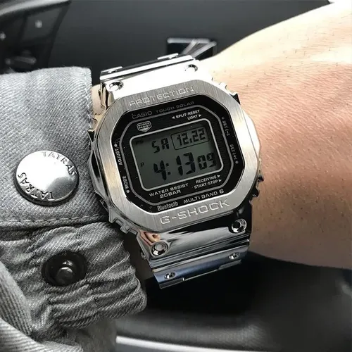 Relógio Casio G-Shock Digital GMW-B5000D-1DR Aço Inox Solar