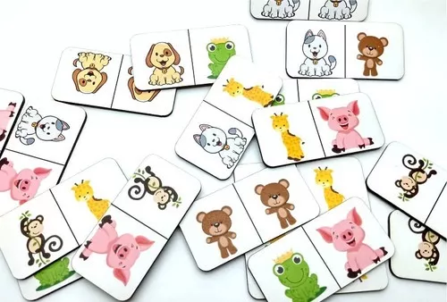 Dominó Jogo Educativo Pedagógico 28pcs Mdf - Patrulha Canina