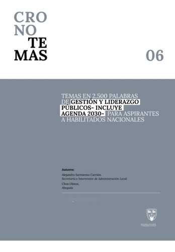 Libro: Temas En 2,500 Palabras De Gestión Y Liderazgo Públic