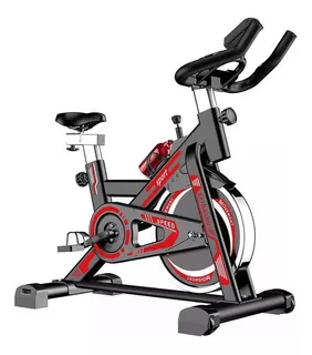 Bicicleta Estática Spinning Semi Profesional V10 Kg - Negro