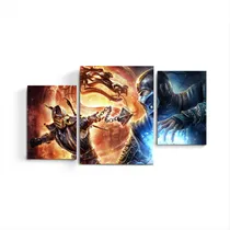 Comprar Cuadro Videojuego Mortal Kombat Scorpion Sub Zero Game Arte