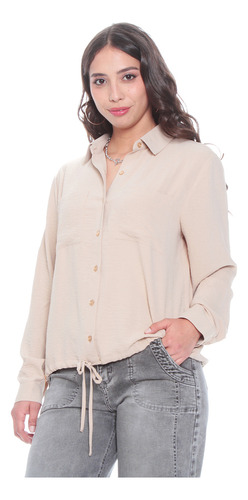 Blusa Wados Con Cintura Ajustable Y Bolsillos