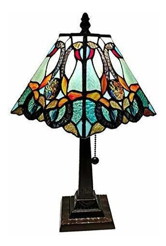Amora Lighting Mini Lampara De Acento Estilo Tiffany 15  De