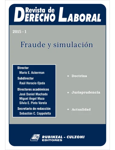 Revista Derecho Laboral Fraude Y Simulación 2015-1 (Usado)