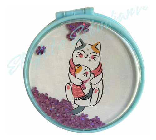 Espejo De Bolsillo Diseño Gato