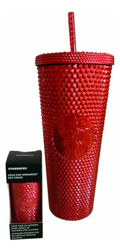 Starbucks Vaso Coleccionable Venti Rojo Con Llavero Original