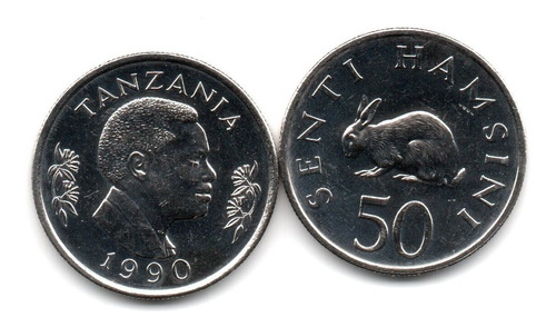 Tanzania Moneda 50 Senti Año 1990 Km#26 Sin Circular