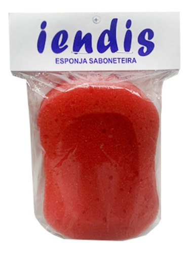 Esponja Saboneteira Iendis Pc C/1 Un Cor Vermelho Liso