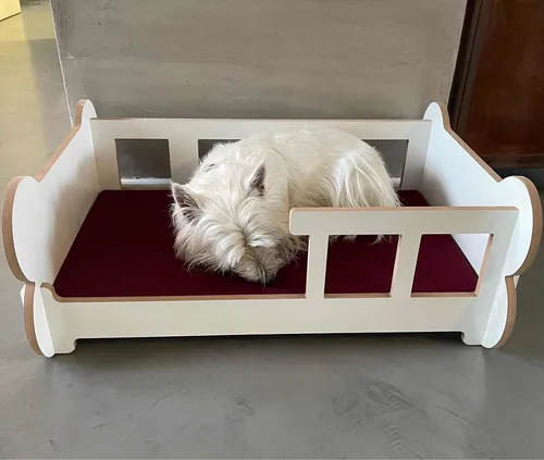 Cama Cucha Perros De Madera Huesito | Para Perros Y Gatos