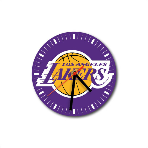 Reloj De Pared Los Angeles Lakers Equipo Nba Logo Basquet 