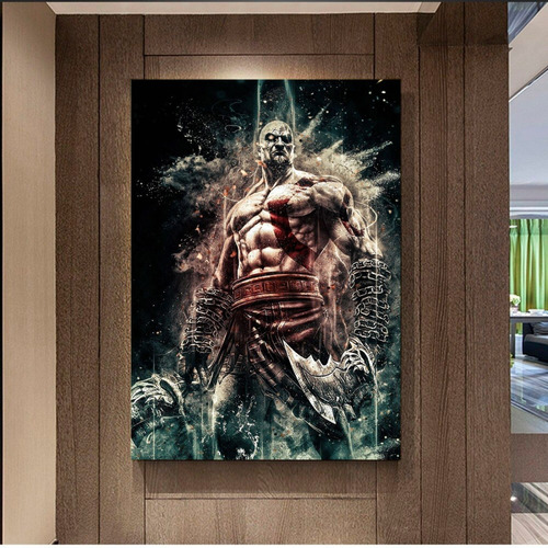 Cuadro Decorativo Kratos Artistico Gaming Canvas 60x90cm