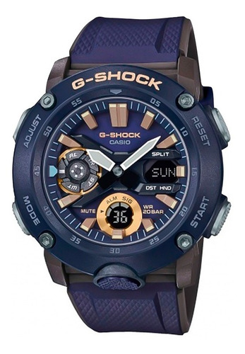 Relógio Casio G-shock Carbon Core Guard Ga-2000-2adr Azul