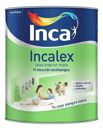  Látex Antihongo Interior Lavable Incalex Inca 4lt