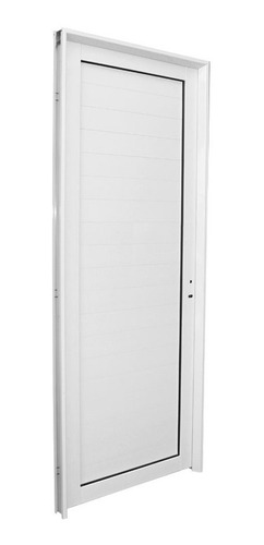 Puerta Exterior Aluminio Blanco Ciega Reforzada 90x200 Llave