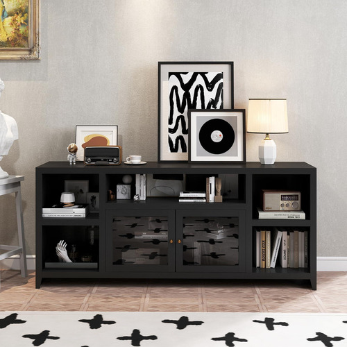 Bonzy Home Soporte De Tv Alto Para Tv De 75 Pulgadas Moderno