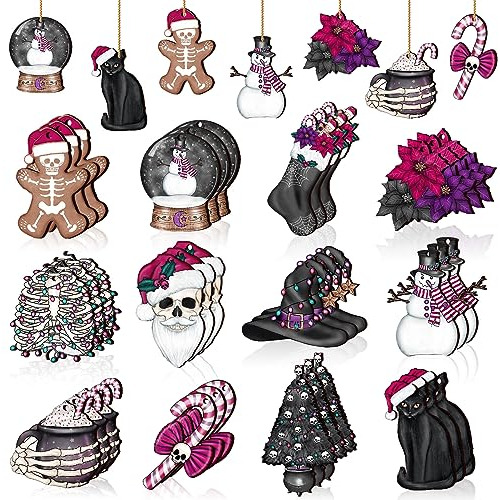 36 Piezas Halloween Espantosos Ornamentos De Madera S7wkb