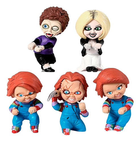 Chucky Y Tiffany Coleccion X5 Figuras 